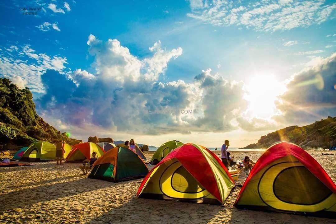 cắm trại ở bãi nước ngọt ninh thuận