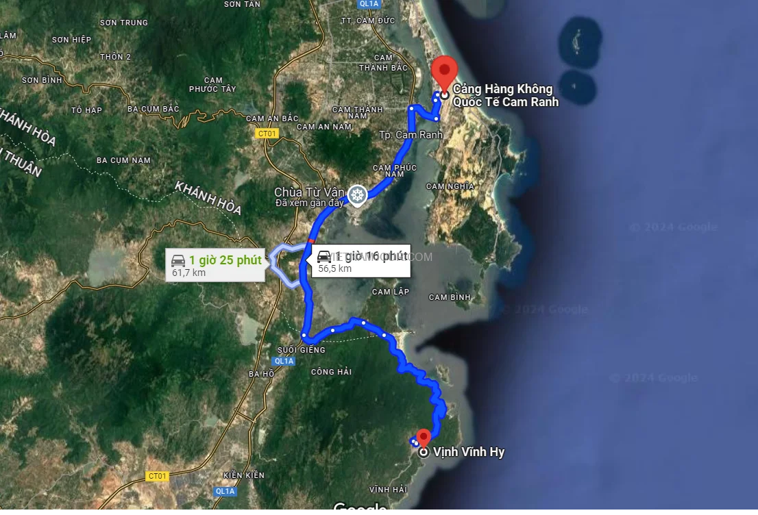quảng đường Vĩnh Hy đi Cam Ranh quảng đường Vĩnh Hy đi Cam Ranh