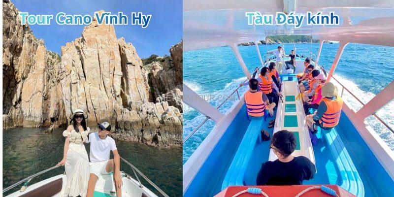 nên chọn tàu đáy kính truyền thống hay tour cano Vĩnh Hy
